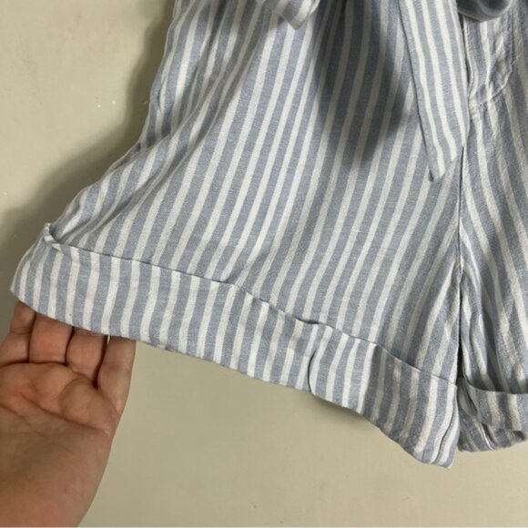 Abercrombie & Fitch Blue Striped Women Shorts - Picture 4 of 11
